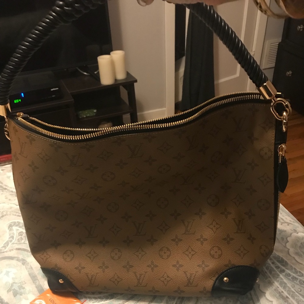 Monogram reverse hobo